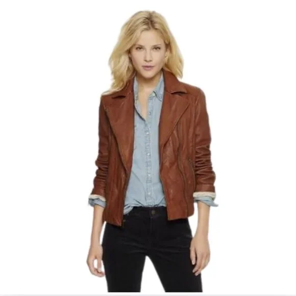 Genuine Leather! GAP Moto Jacket, Size M, Buttery Soft & Great Condition! - Picture 3 of 5